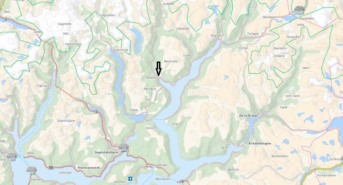 แผนที่ของนอร์เวย์ kommune