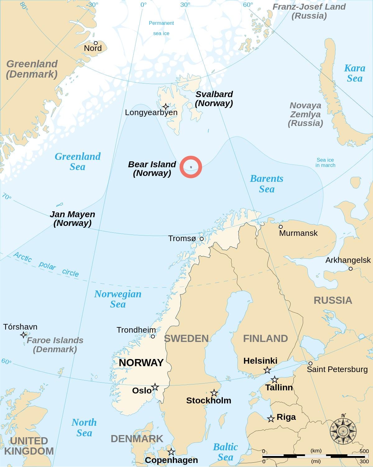 แผนที่หมู่เกาะนอร์เวย์ Name