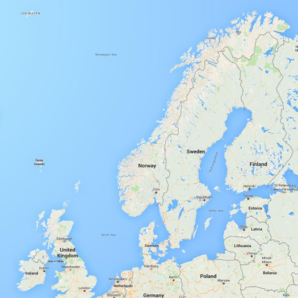 แผนที่ norge นอร์เวย์ Name