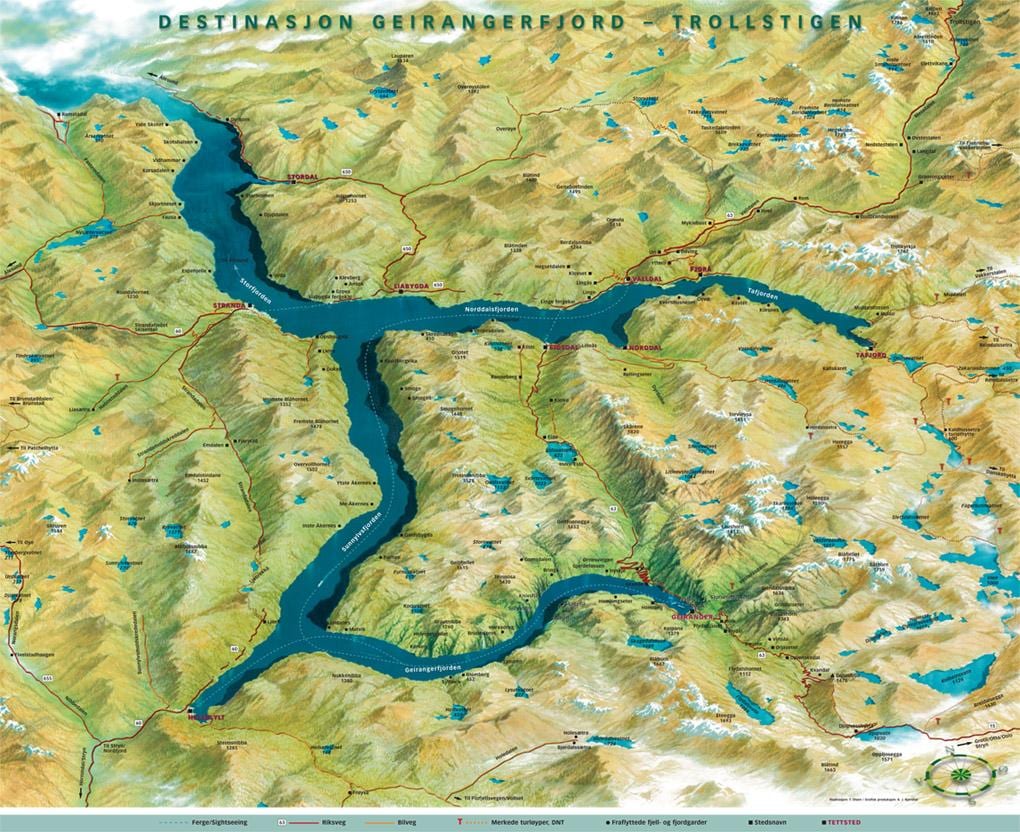 แผนที่ geiranger นอร์เวย์ Name