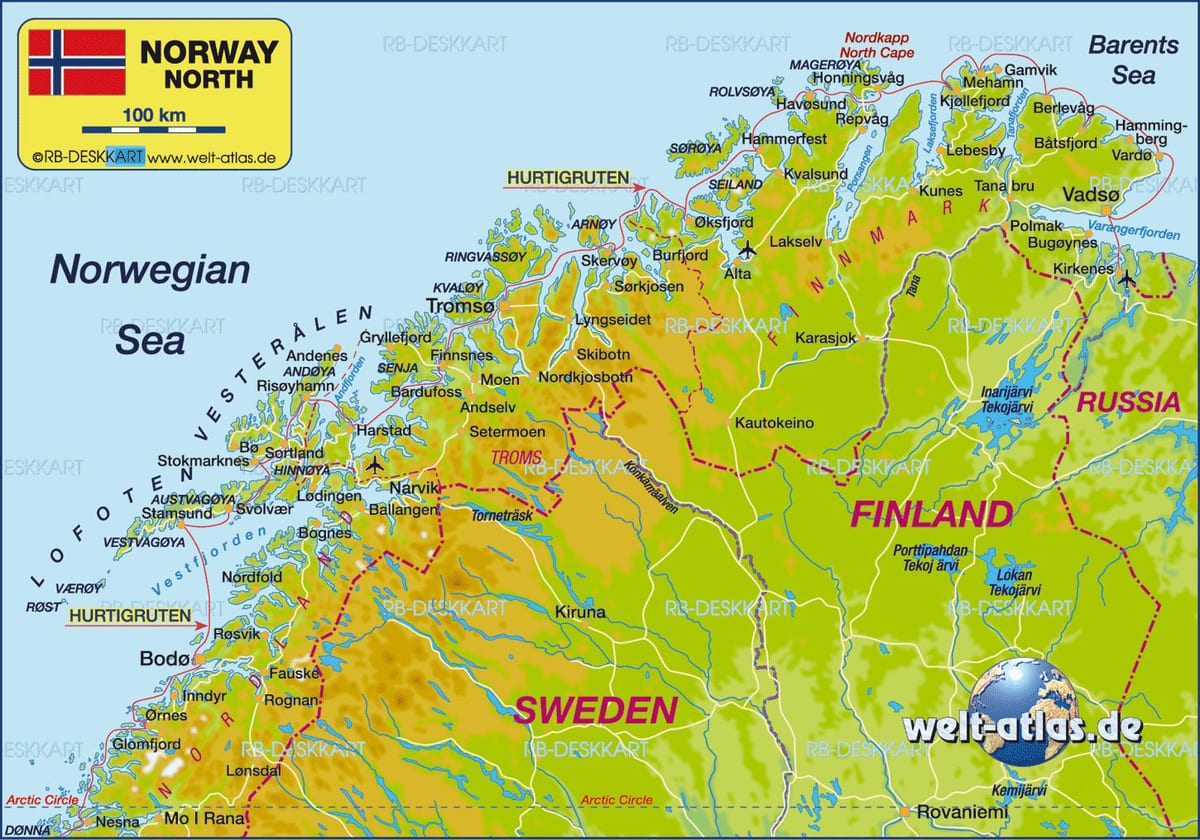 แผนที่ของ kirkenes นอร์เวย์ Name