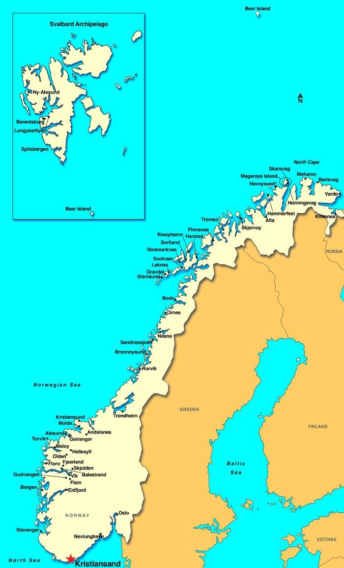 แผนที่ของ norway. kgm นอร์เวย์ Name