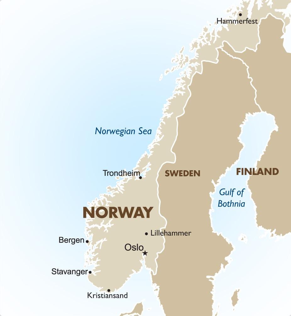 แผนที่ของ norway. kgm นอร์เวย์ Name