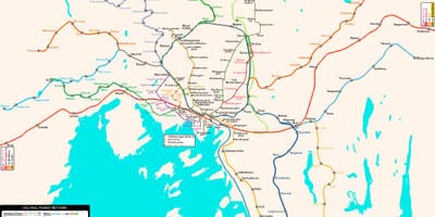 แผนที่ของนอร์เวย์เมโทร