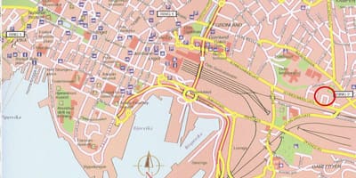 แผนที่ของออสโลนอร์เวย์ศูนย์กลางเมือง